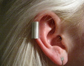 Long Silver Ear Cuff.