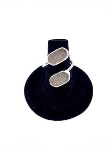 Grey Druzy Stone Ring O.O.A.K..