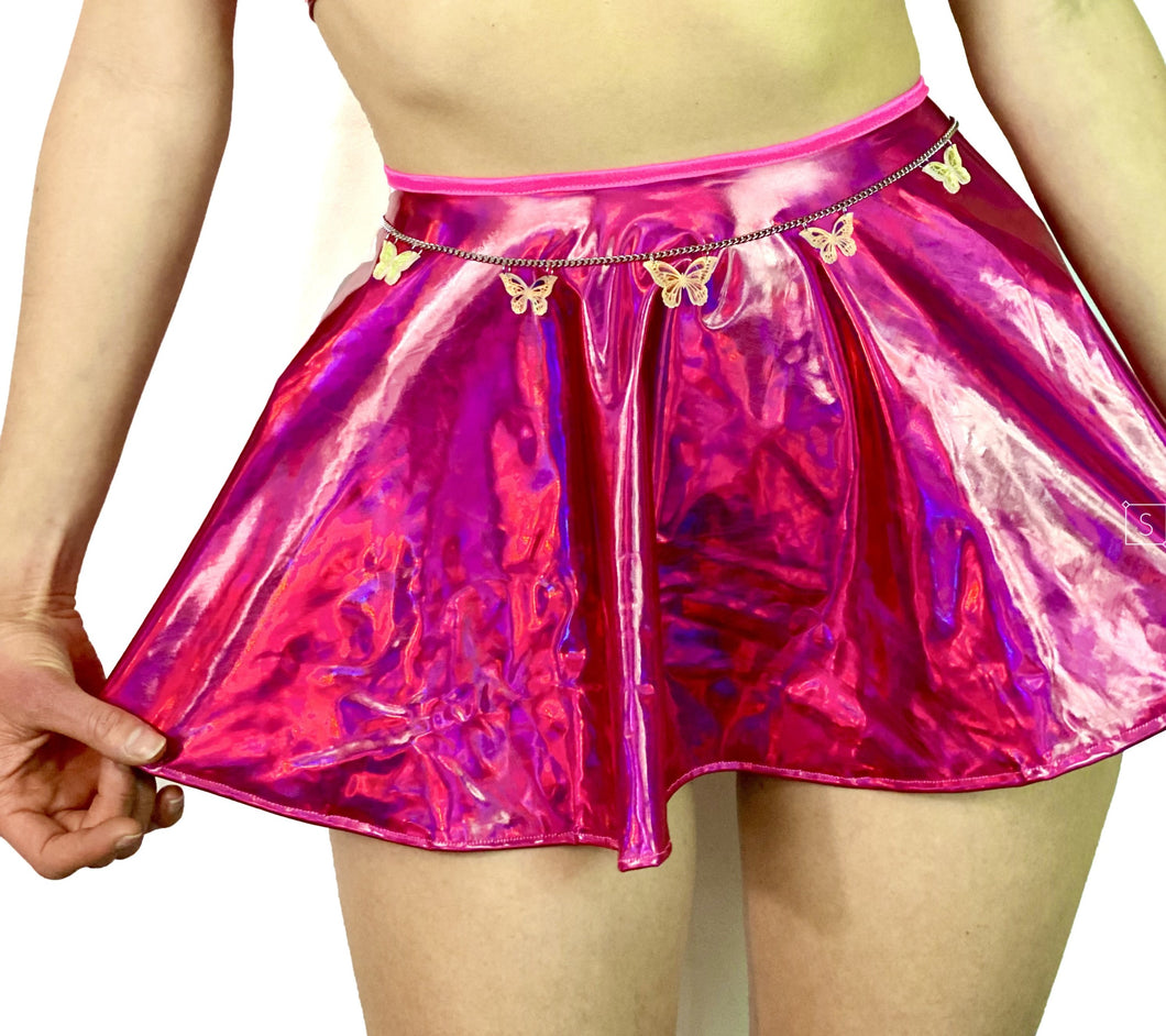 Hot N Holo Tie Skirt