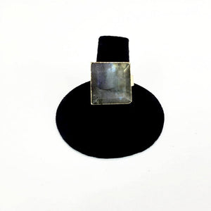 Labradorite Gold Adjustable Ring.