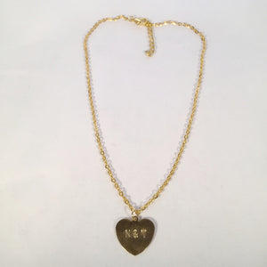 Initial Heart Plate Necklace.