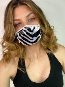 Marked Up Zebra Dust Mask.