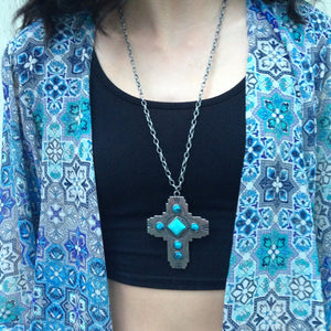 Turquoise Cross Pedant - Stinnys