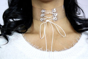 Clearly Laced Up Choker.