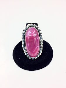 Pink Agate Ring.