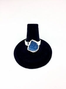 Blue Druzy Stone Ring O.O.A.K..