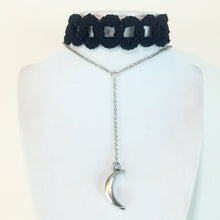 Crescent Drop Moon Necklace.