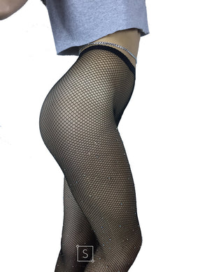 Ringed Up Fishnet Stockings.