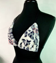 Snow Leopard Bikini Top