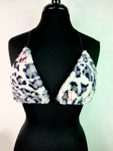 Snow Leopard Bikini Top