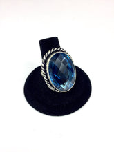Blue Faceted Ring.