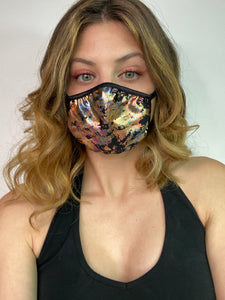 Burnt Oil Mouth Mask.