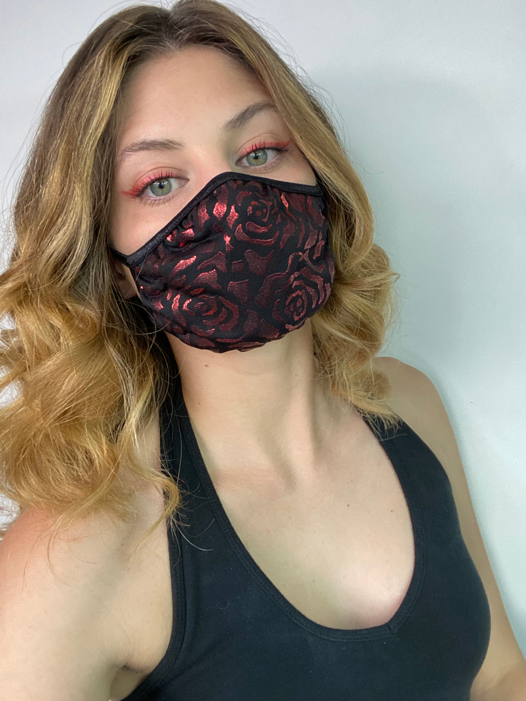 Red Rose Mouth Mask.